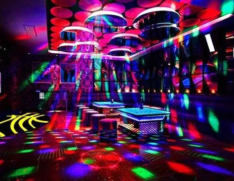 Black or white LED laser magic fan projection lamp for stage and party lighting