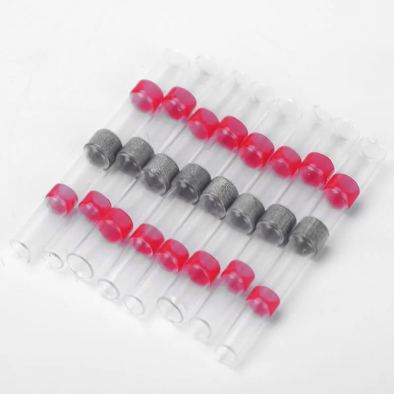 Coloured heat shrink solder ring terminal connector for waterproof 32 amp electrical connections