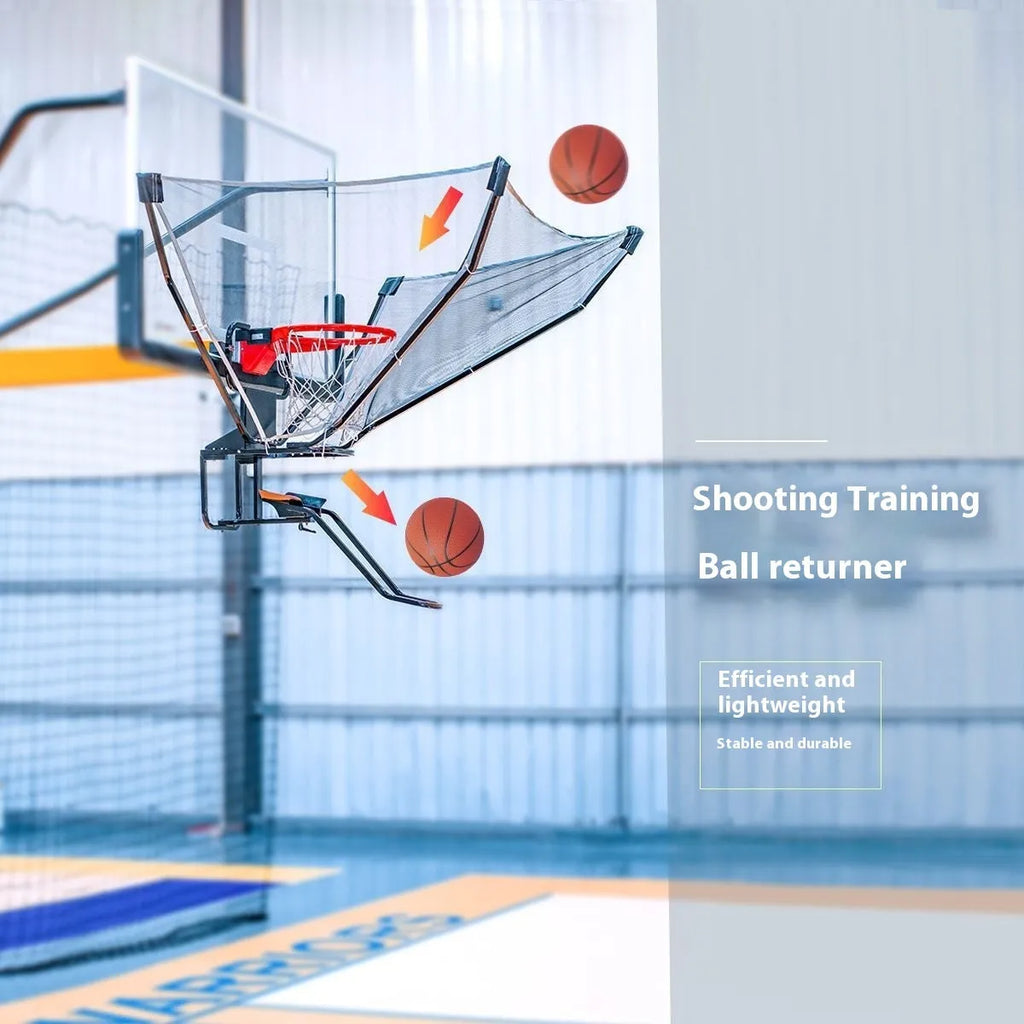 Basketball training ball return machine with automatic serve function for solo shooting practice