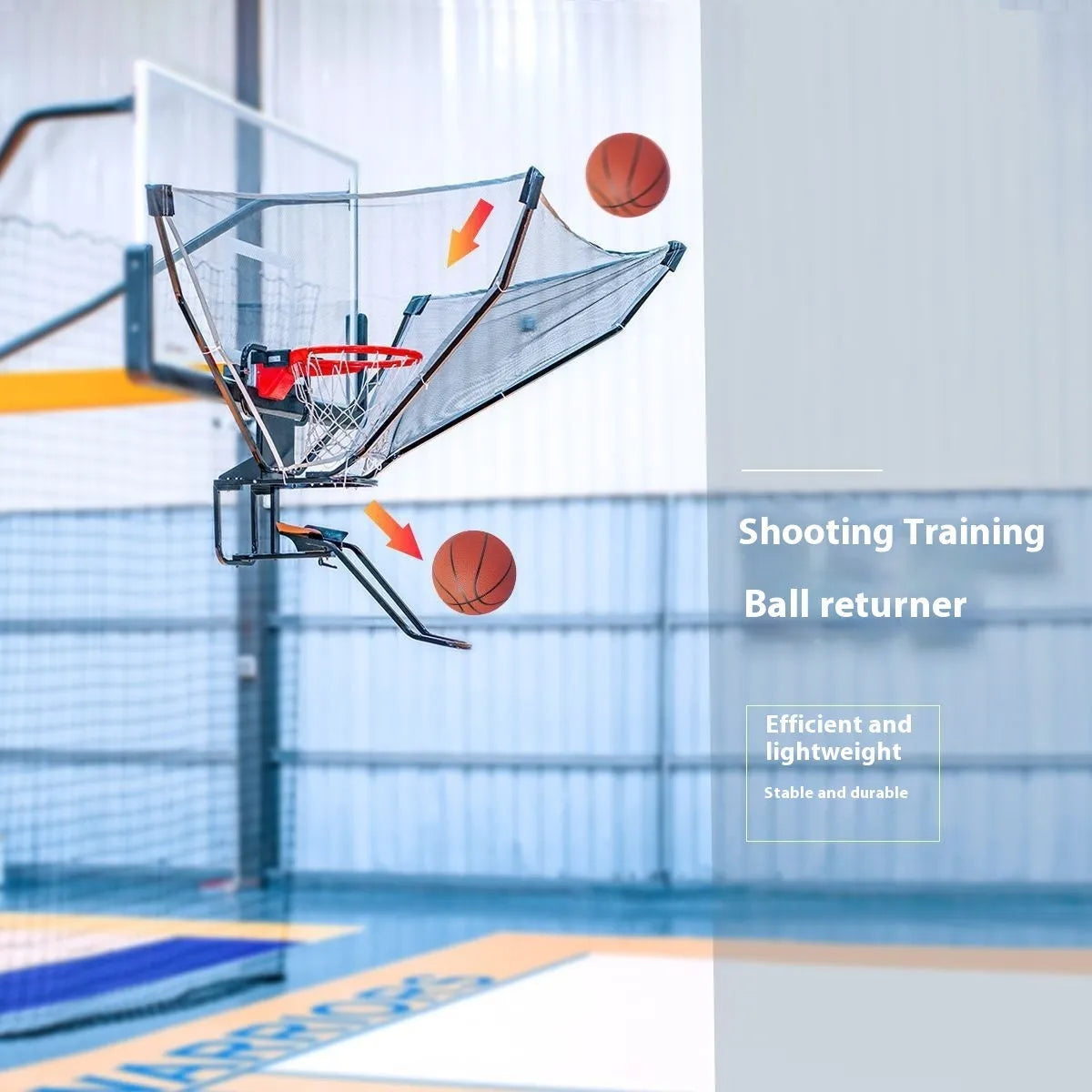 Basketball training ball return machine with automatic serve function for solo shooting practice