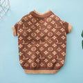 Thick wool blend dog sweater in European style for winter wear