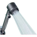 Portable handheld shower head with three spray modes in modern simplicity design