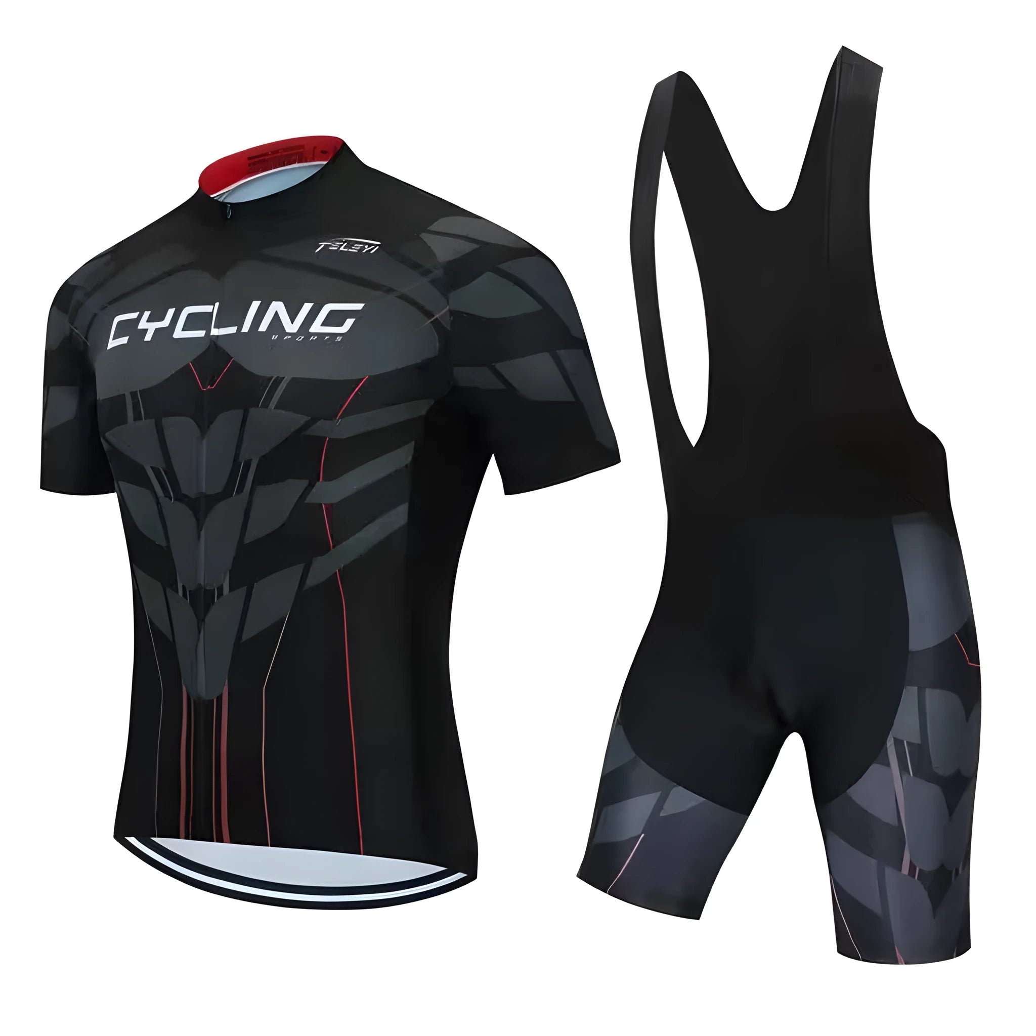 Men's and women's cycling jersey and pants set for summer biking in multiple colours