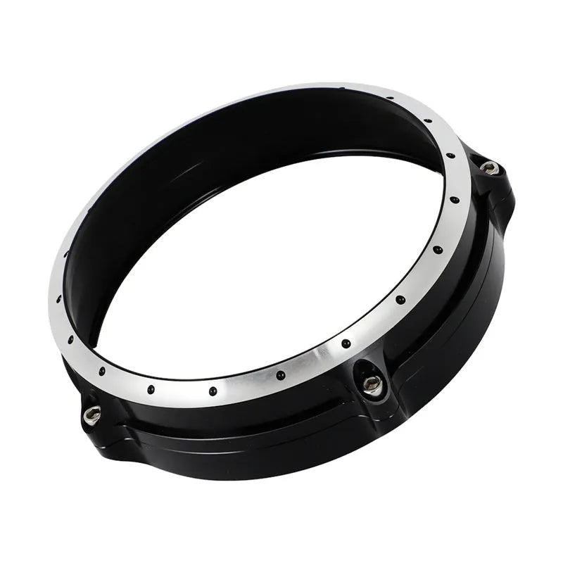 Black CNC aluminium headlight protective grille for BMW R nineT Scrambler motorcycle