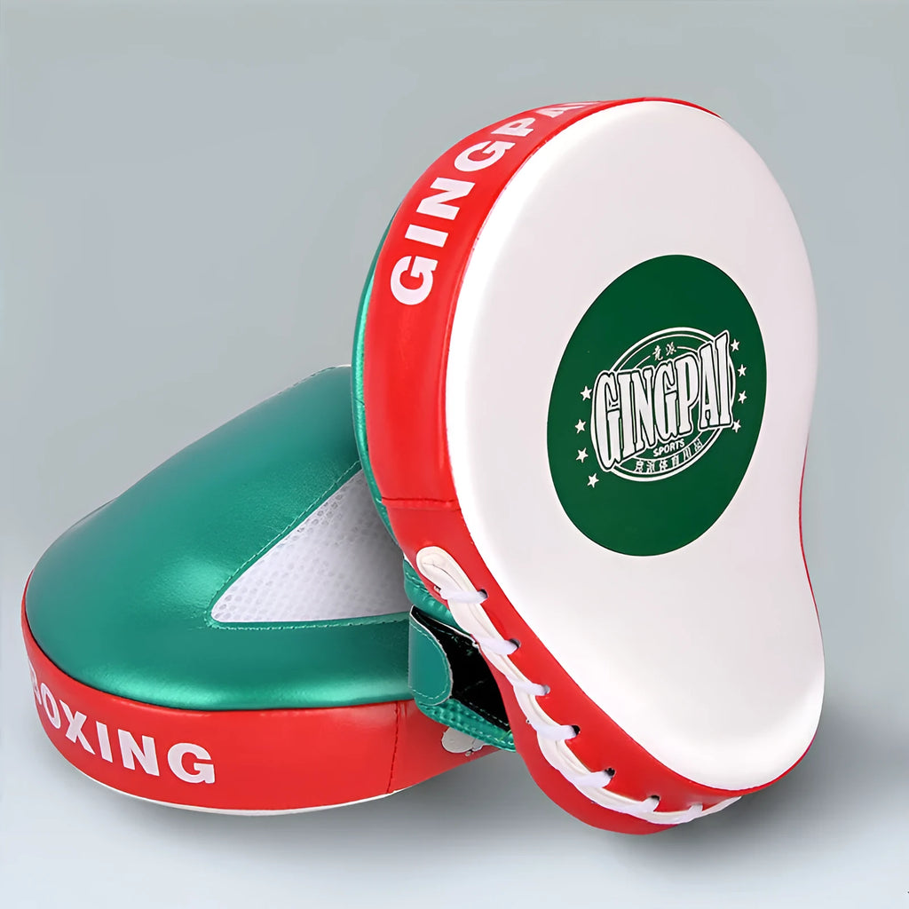 Vertical hanging portable Sanda baffle target punch bag for martial arts training in gold or green colour