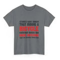 Grey women's cotton short sleeve T-shirt with a printed pattern on the front.