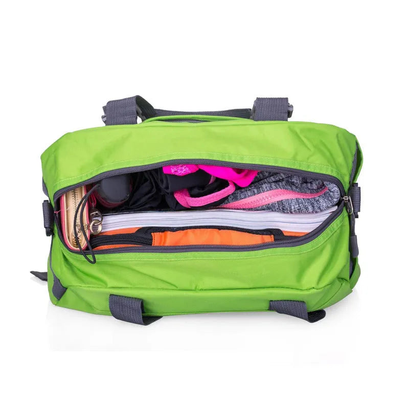 Nylon fitness duffel bag for yoga and gym equipment in a choice of colours and two sizes.