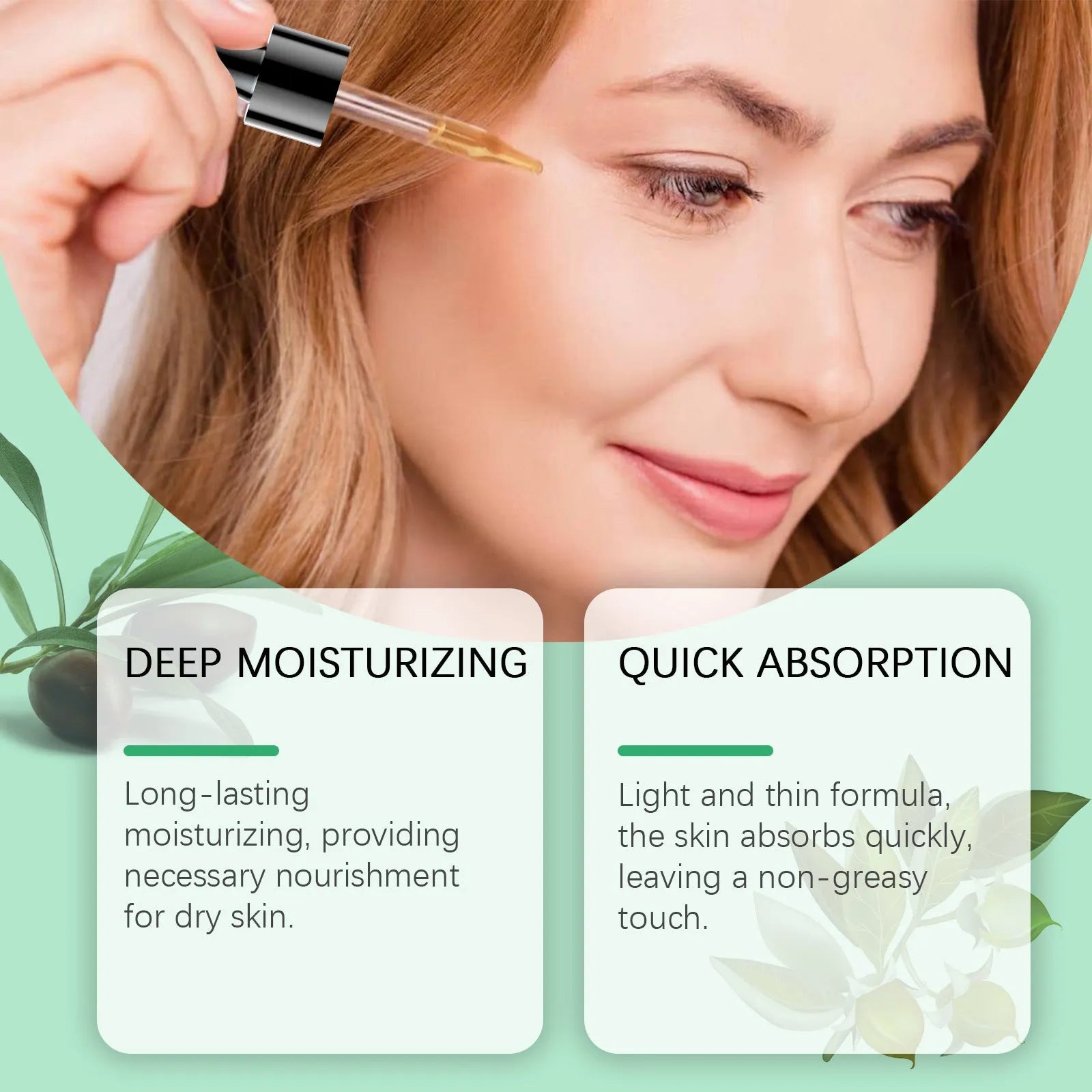 100ml bottle of organic jojoba facial oil for firming and moisturising skin