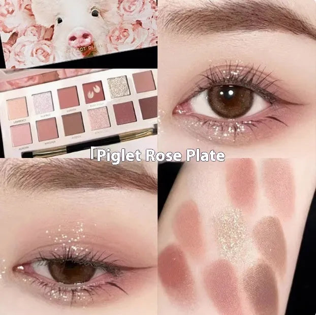 Animal themed twelve-color eye shadow palette with universal skin type design