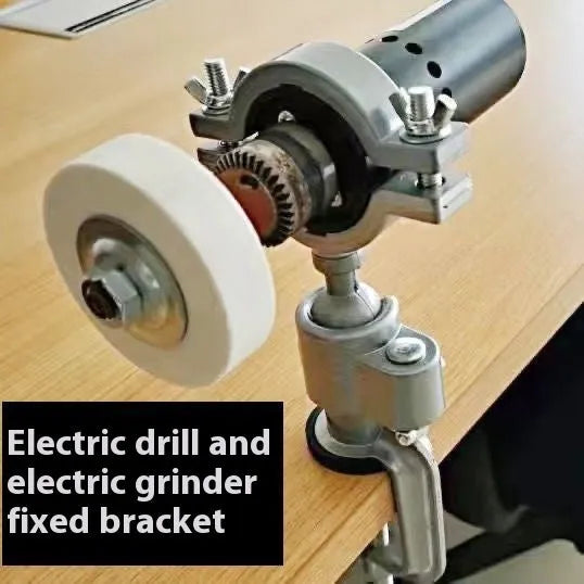 360 degree rotating bracket clamp vise with tungsten steel construction on workbench