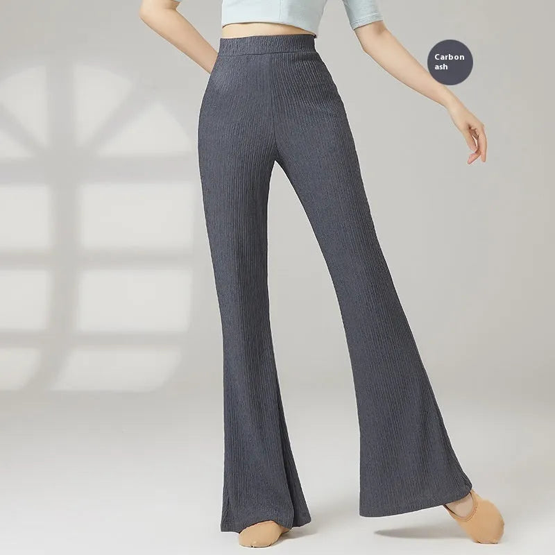 Adult woman's solid colour dance practice pants for classical and sports dance training.