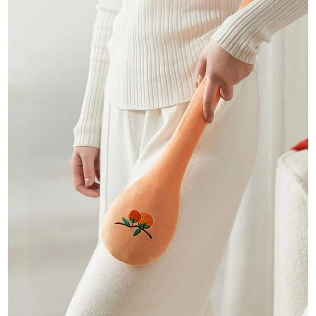 48 cm long manual massage stick with zipper closure and meridian flap persimmon wishful design