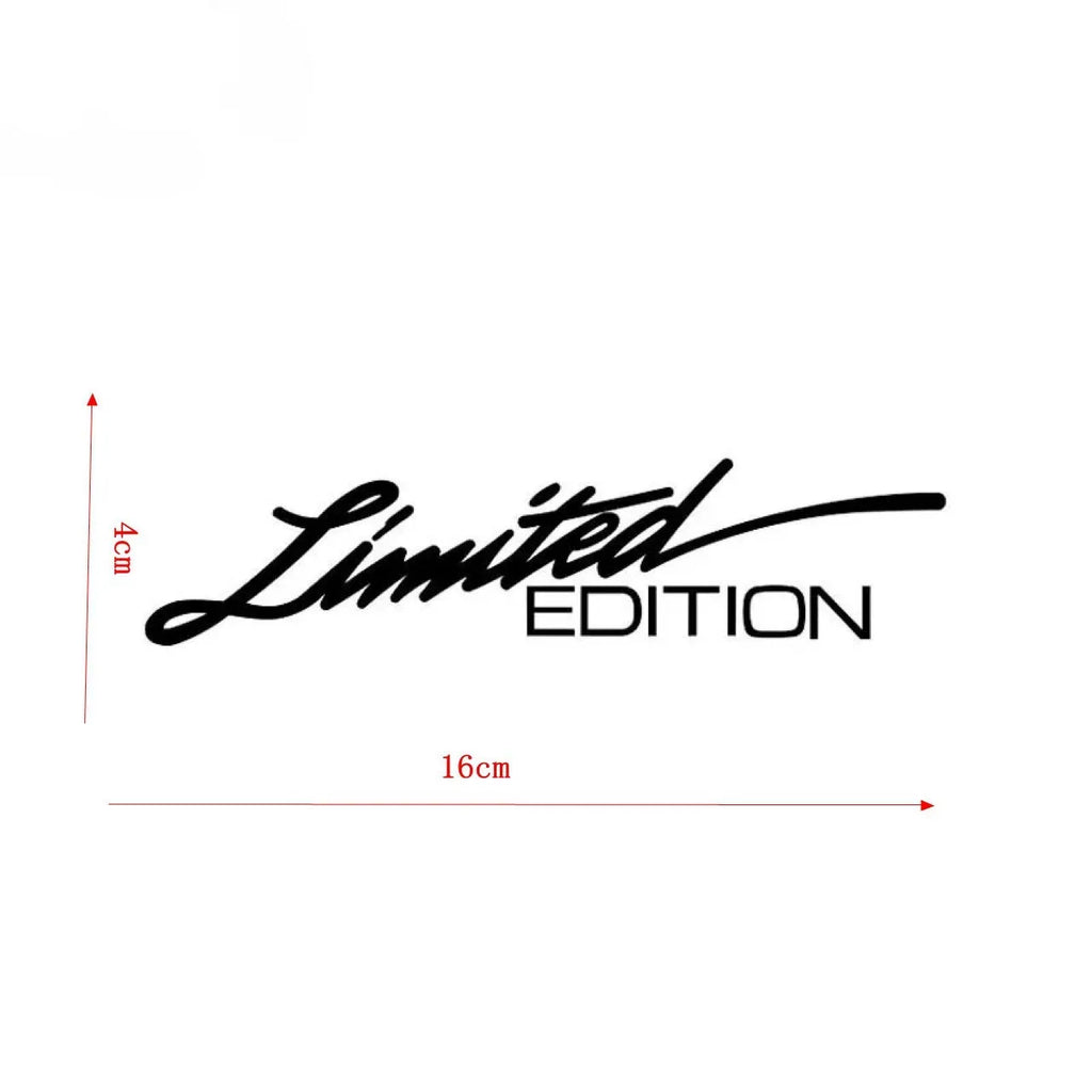 Black laser reflective car sticker with decorative text design for vehicle personalisation