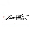 Black laser reflective car sticker with decorative text design for vehicle personalisation