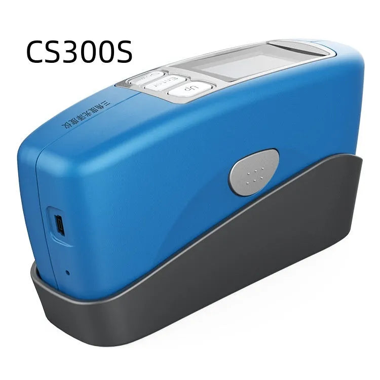 Ceramic brightness stone portable glossiness tester showing measurement angles and aperture specifications
