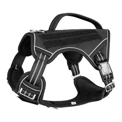 Tactical dog chest strap made from Oxford cloth in olive green colour for working canines