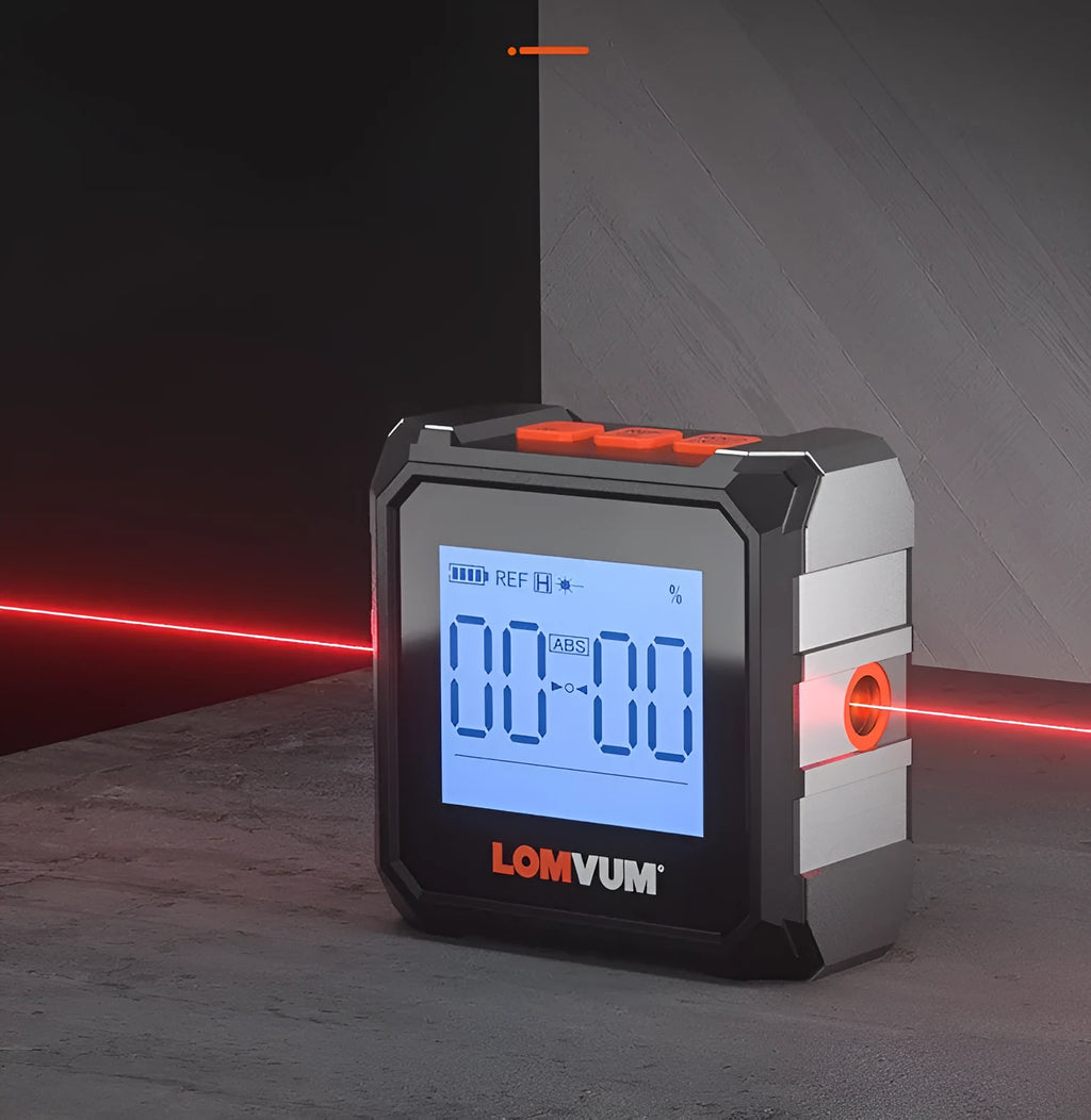 Digital laser infrared tape measure with alloy casing and magnetic back for engineering installation