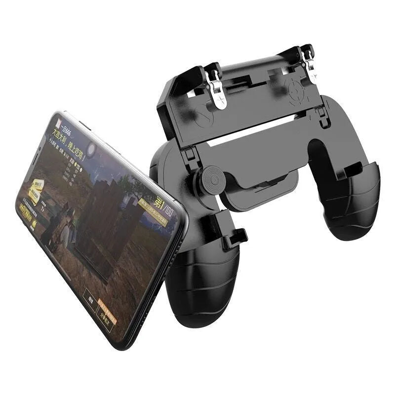 Multifunctional mobile game handle with adjustable bracket and programmable back buttons