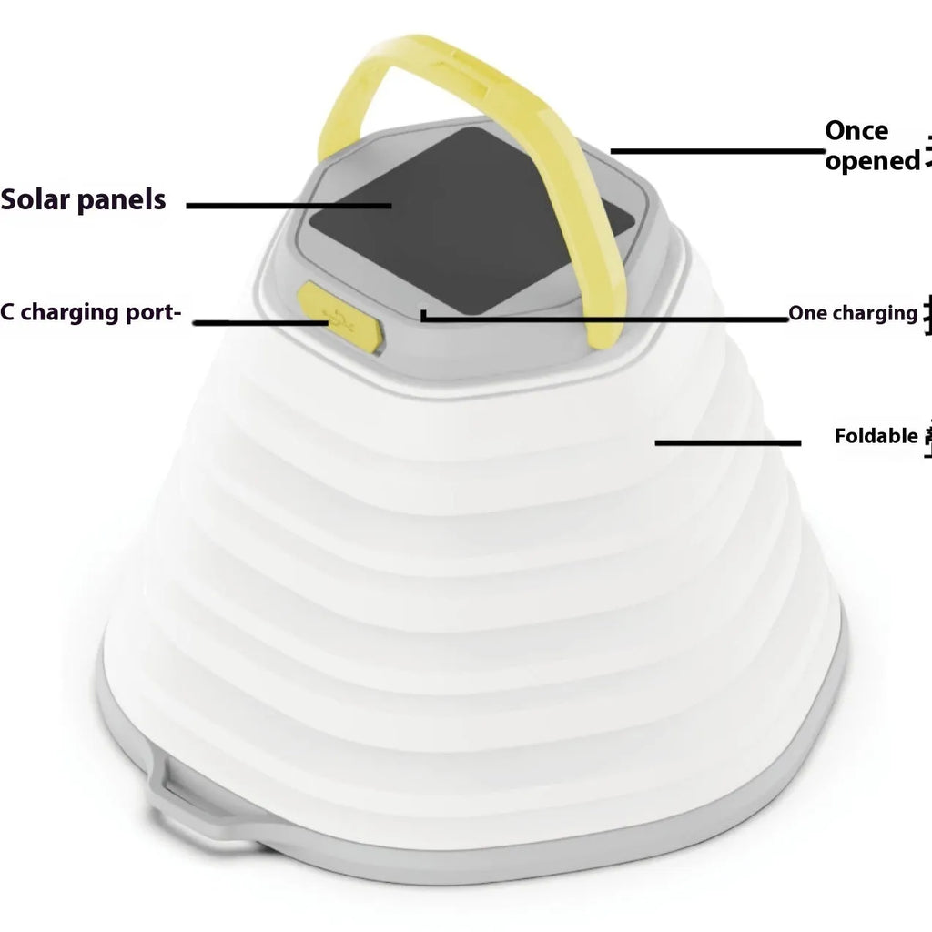 White large capacity camping lamp with single-key switch for tent lighting