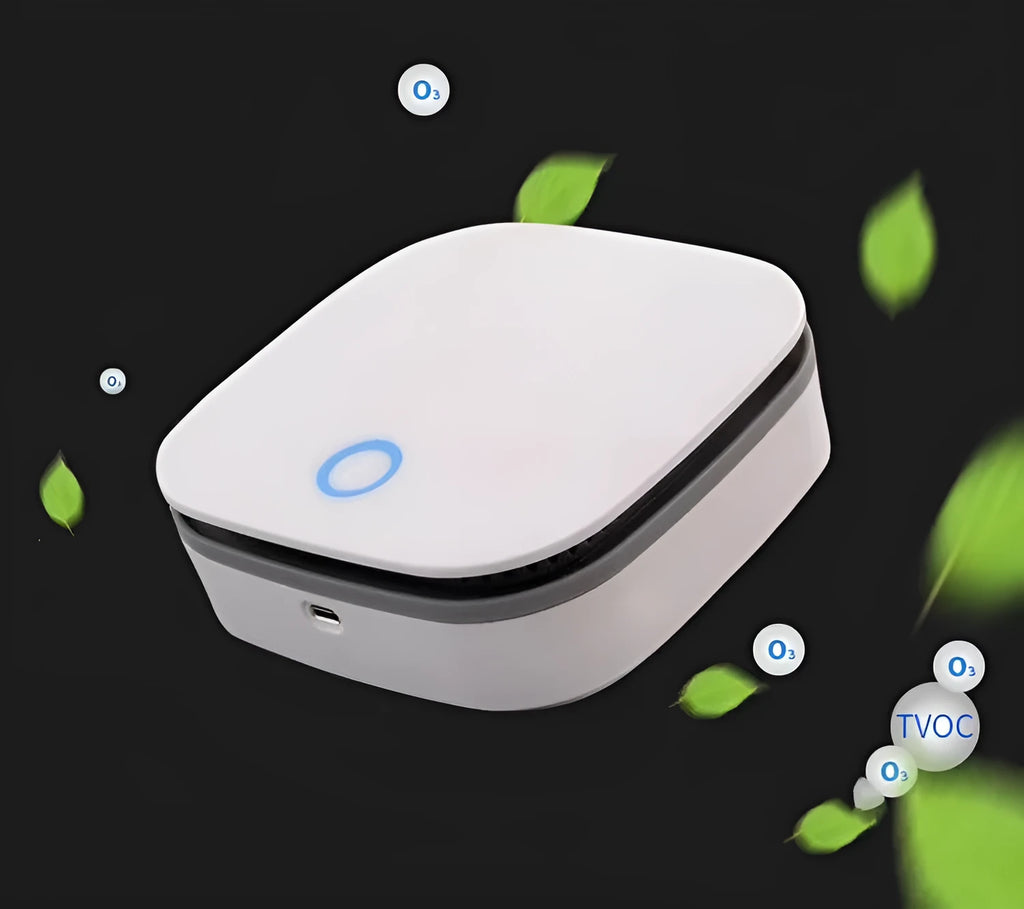 White car air purifier with USB power and negative ion technology for small spaces
