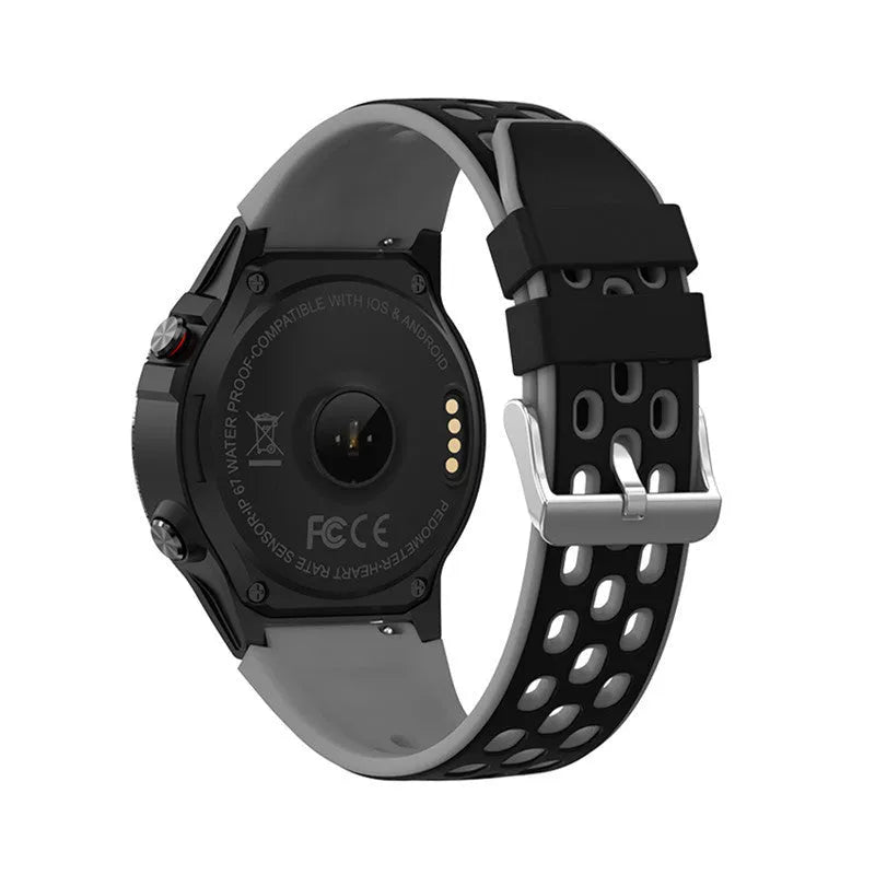 Outdoor sports smart watch with 1.3-inch screen on a silicone wristband, shown in blue.