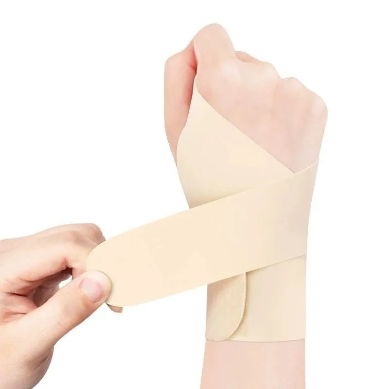 Adjustable athletic wristguard for sports wrist support in black and skin colour options