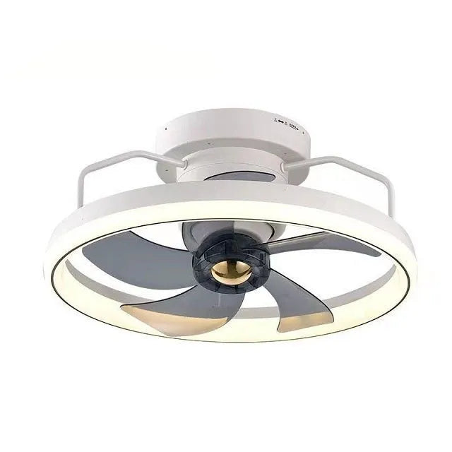 Modern simple ceiling fan lamp with light 500mm diameter PC blades acrylic lampshade