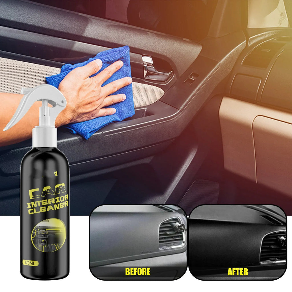 120ml car interior renovation cleaner bottle for leather and plastic dashboard cleaning