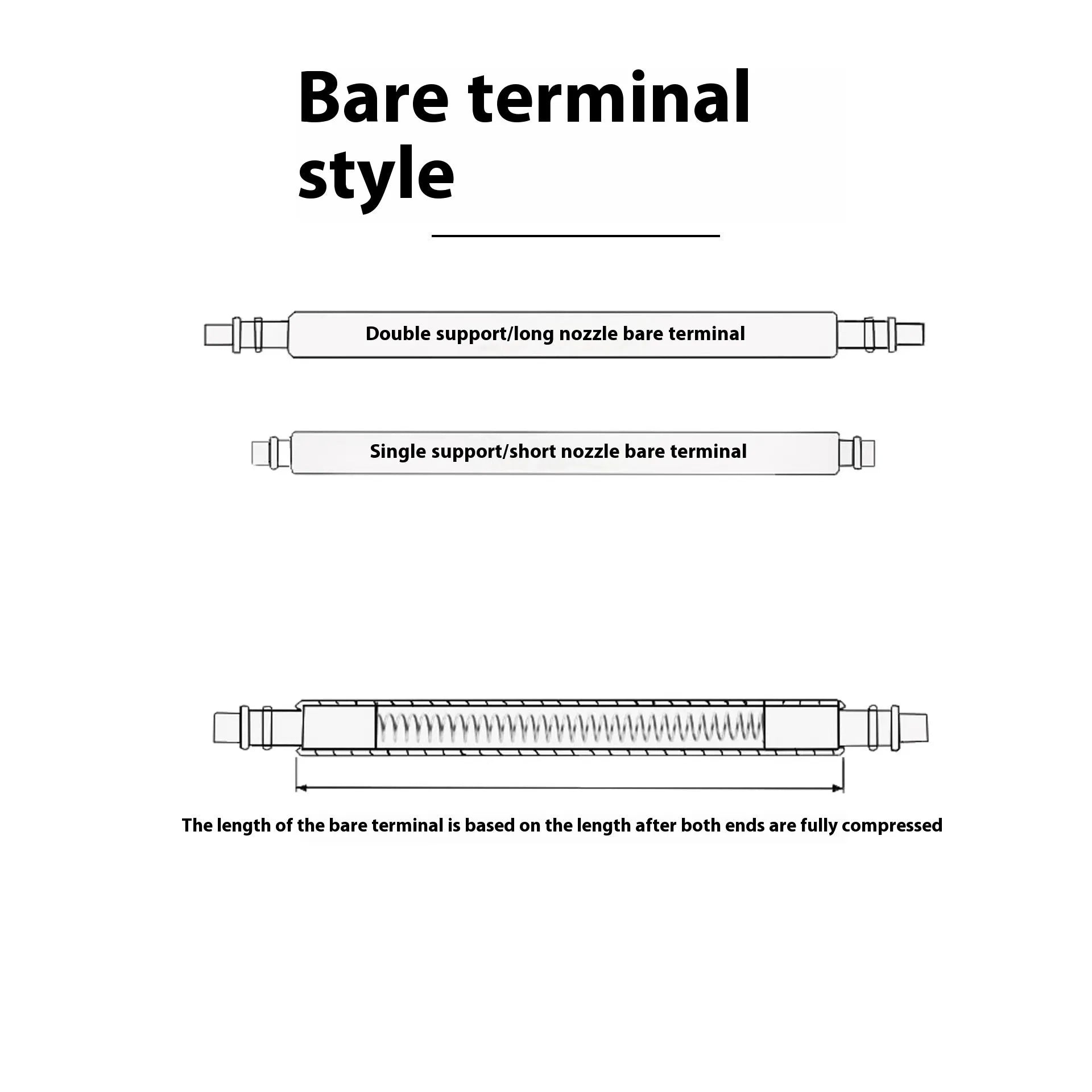 Watch bolt auricular needle spring shaft components in sizes 21mm to 26mm for watch repair