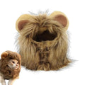Lion mane wig accessory for cat with artificial hair and plush ears