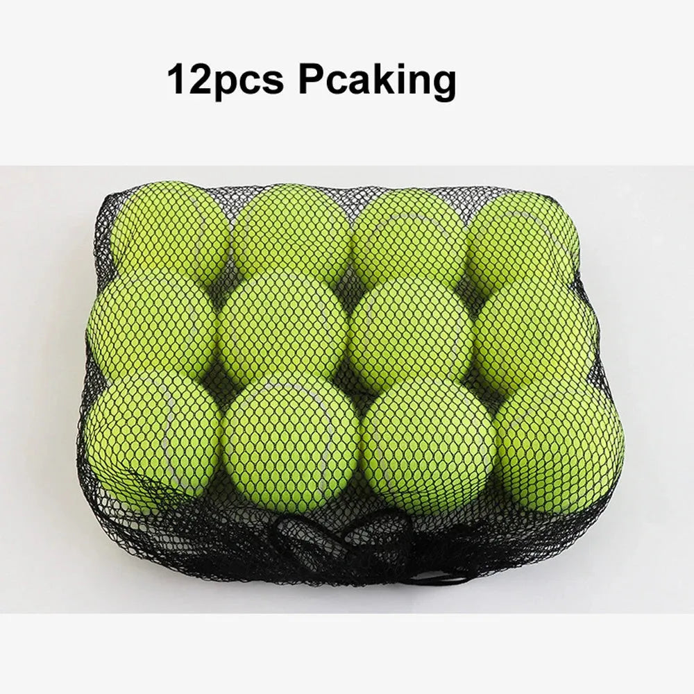 Colourful 6.3cm diameter rubber dog tennis ball toy for bite-resistant play