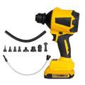 Yellow cordless dust gun with 680W power for office and household cleaning applications