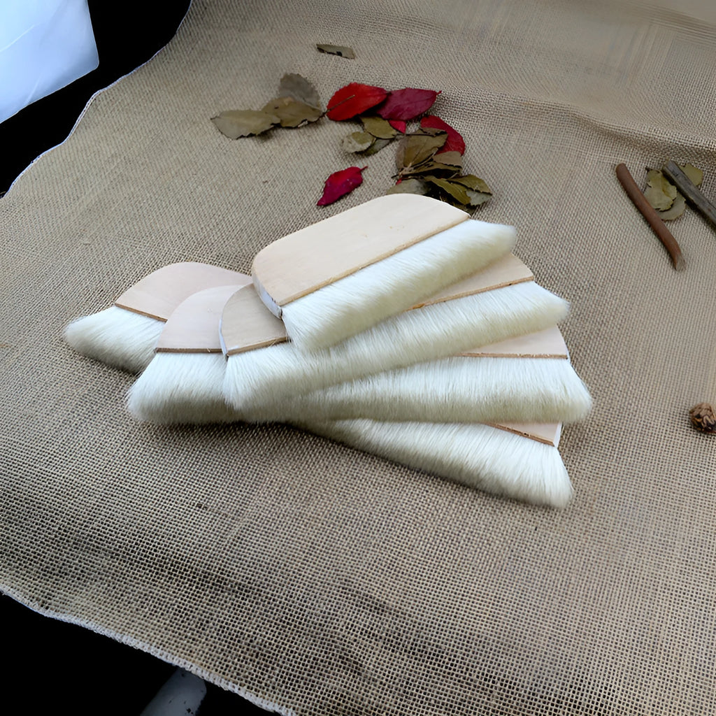 Wool brush art mounting tool available in 8 10 12 and 14 inch sizes for paint and paste