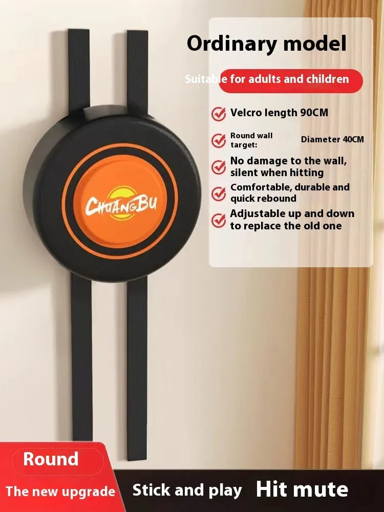 Hanging boxing wall target with PU leather surface mounted on bracket