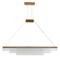 Modern glass pendant lamp with iron body for restaurant and bar lighting in three sizes