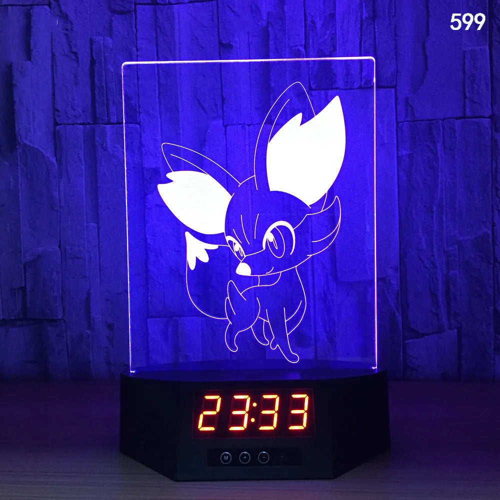 Blue dolphin 3D LED night light on a table with remote control