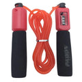PVC skipping rope with foam handles showing colour options and numbered sets for fitness training