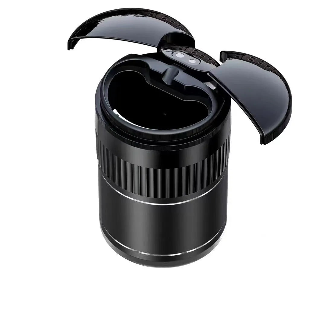 Automatic infrared sensing car ashtray in metal construction with lid