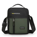 Men's nylon crossbody messenger bag with sewing thread detailing shown in available colours