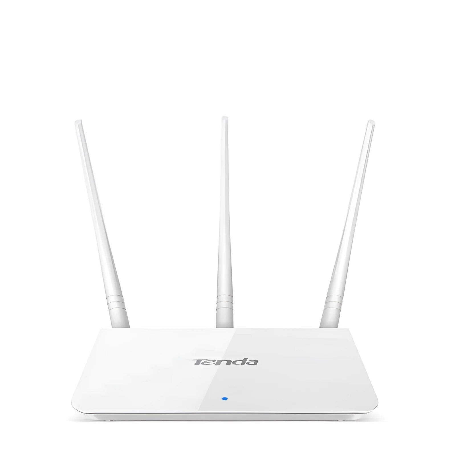 White dual-band wireless router providing 2.4GHz and 5GHz Wi-Fi connectivity