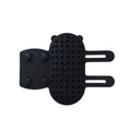 Silicone cat scratching massage comb with adjustable strap in one of four colours: black, green, pink, or yellow
