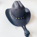 British-style cowboy hat for cats in non woven fabric with decorative band options