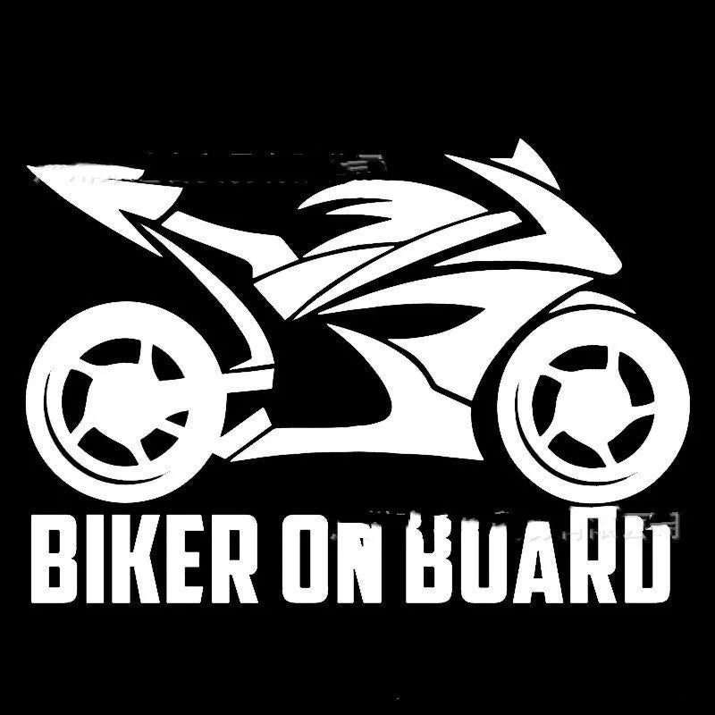 Reflective motorcycle car stickers in multiple colours showing 14x20cm and 10x15cm size options