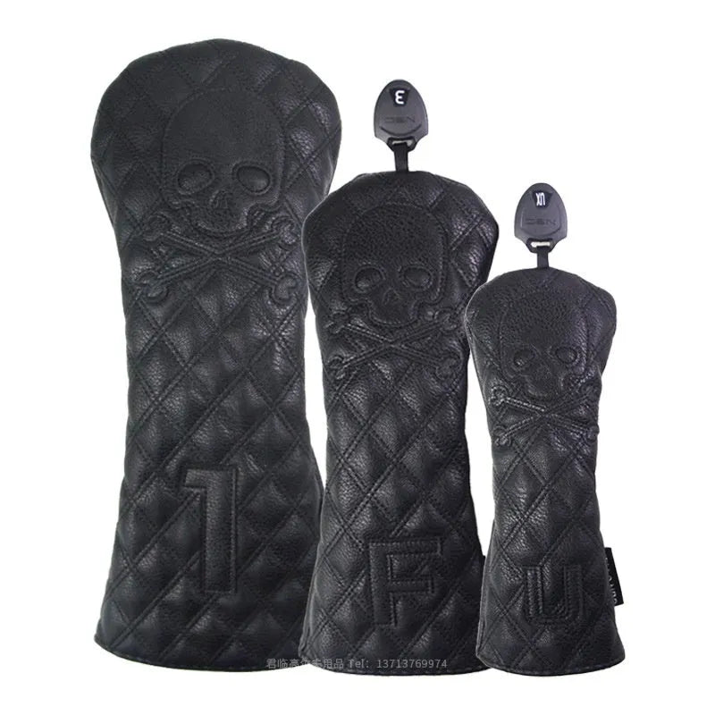Black and white golf waterproof wooden pole protective cover for sports equipment