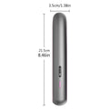 Moon shadow gray wireless hair straightener with tourmaline ceramic plates and temperature control dial