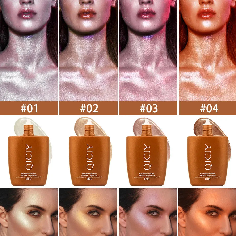 30ml face and body contour liquid bottle with brightening formula in four shade options