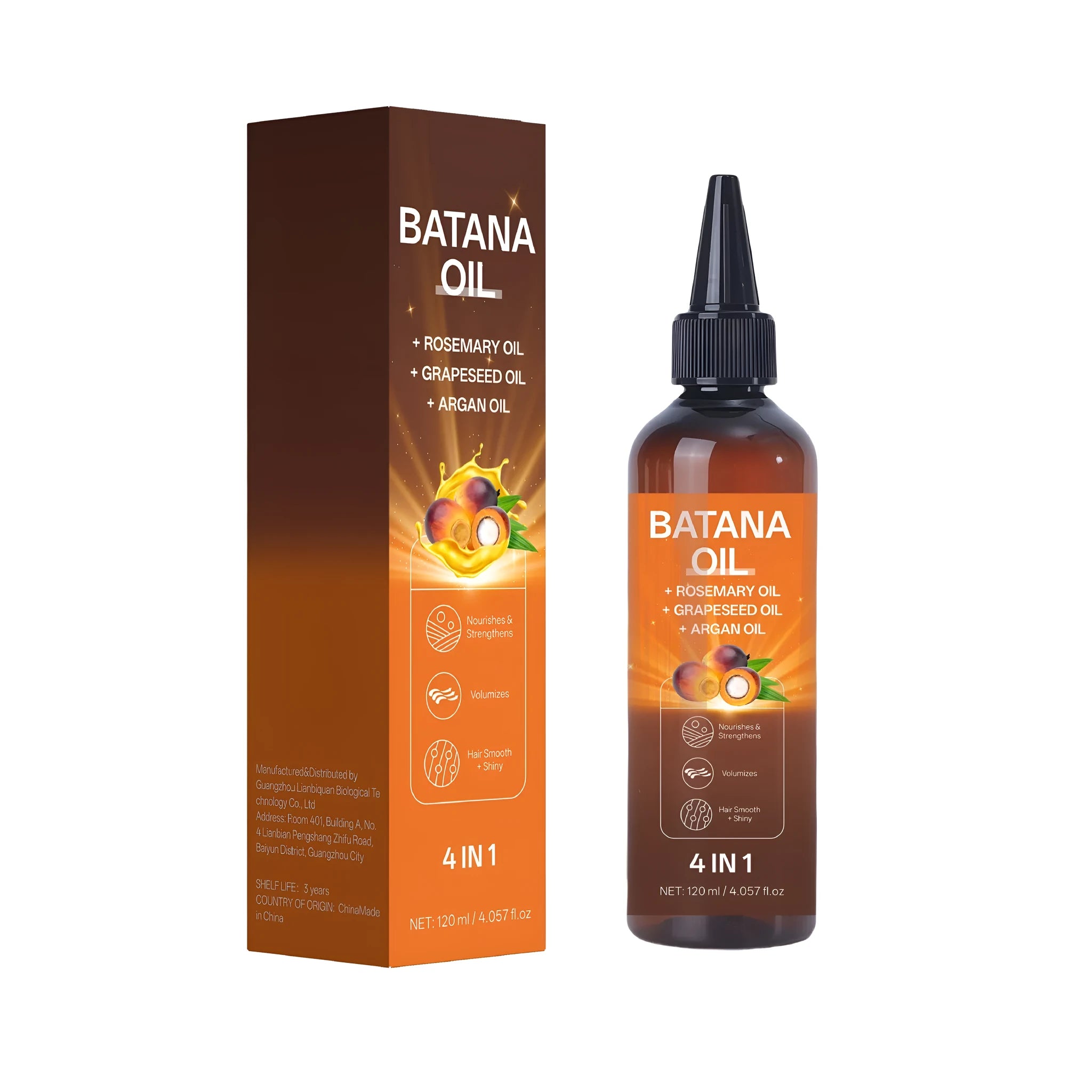 Batana hair styling cream container with moisturising and anti-fracture properties