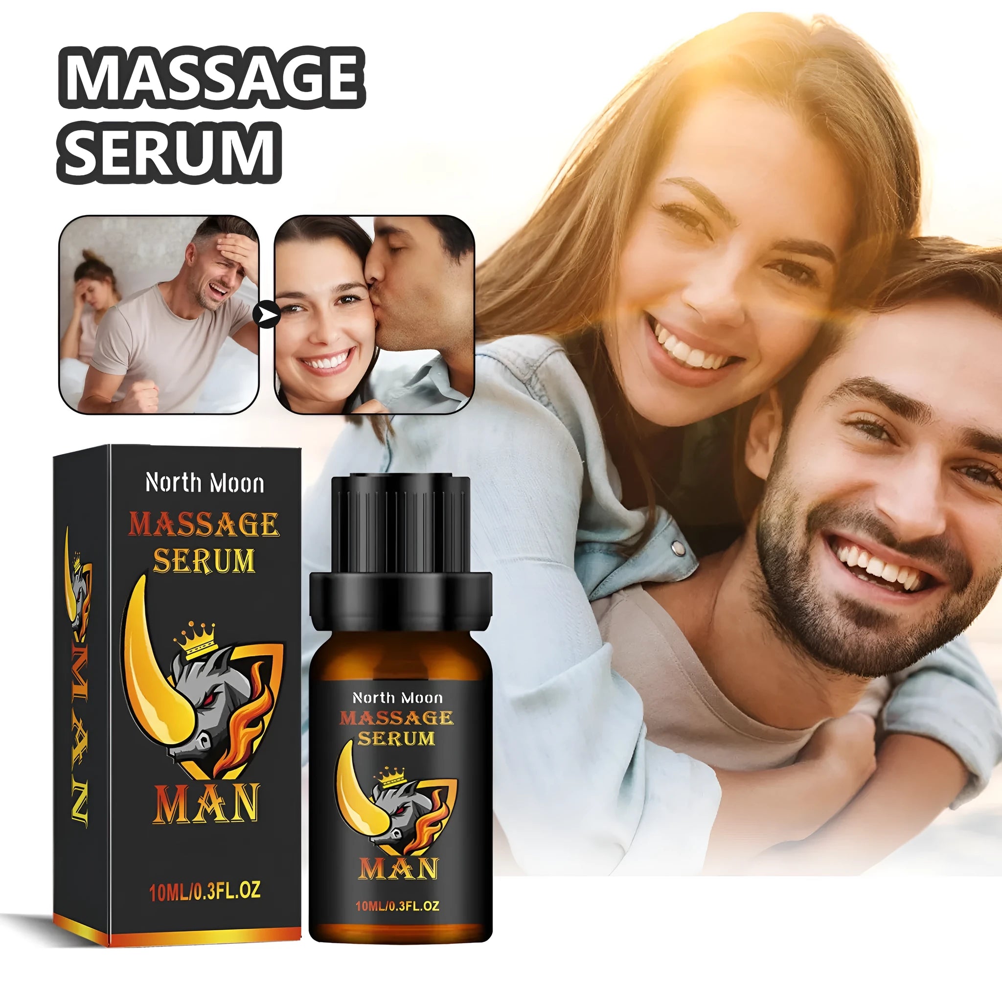 Men's 10ml essential oil bottle for external massage body care with mineral oil jojoba vitamin E formulation