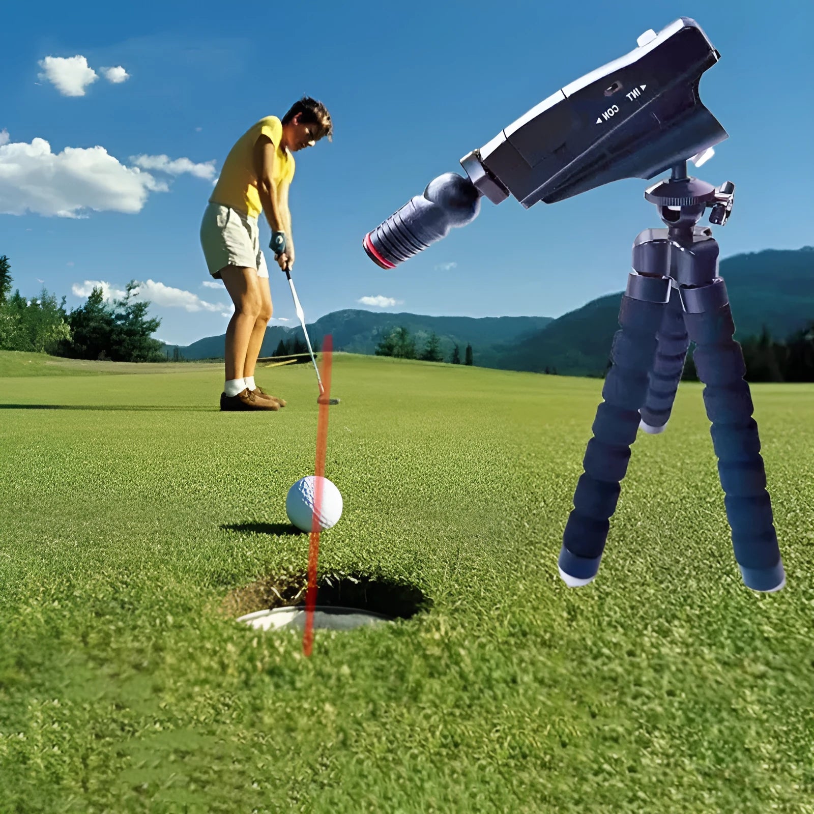 Golf putter laser aiming instrument accessory with four style configuration options