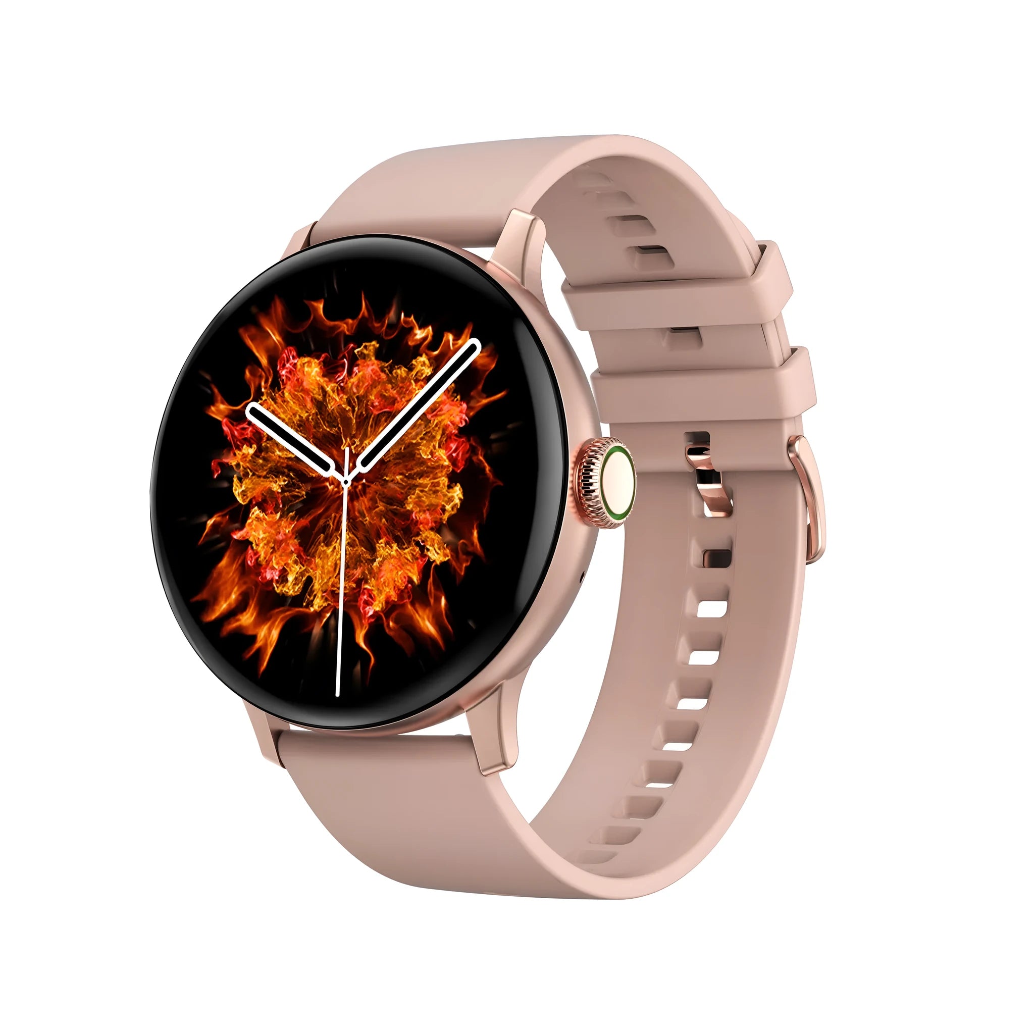 Bluetooth smart bracelet with 1.2-inch screen showing heart rate data, on a black TPU sports band.